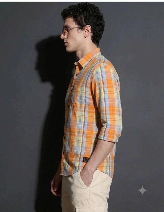Men’s Stylish Multicolor Checked Shirt