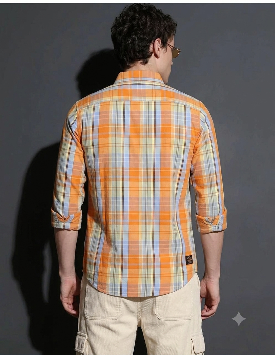 Men’s Stylish Multicolor Checked Shirt