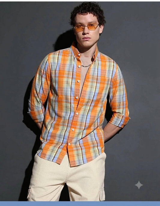 Men’s Stylish Multicolor Checked Shirt