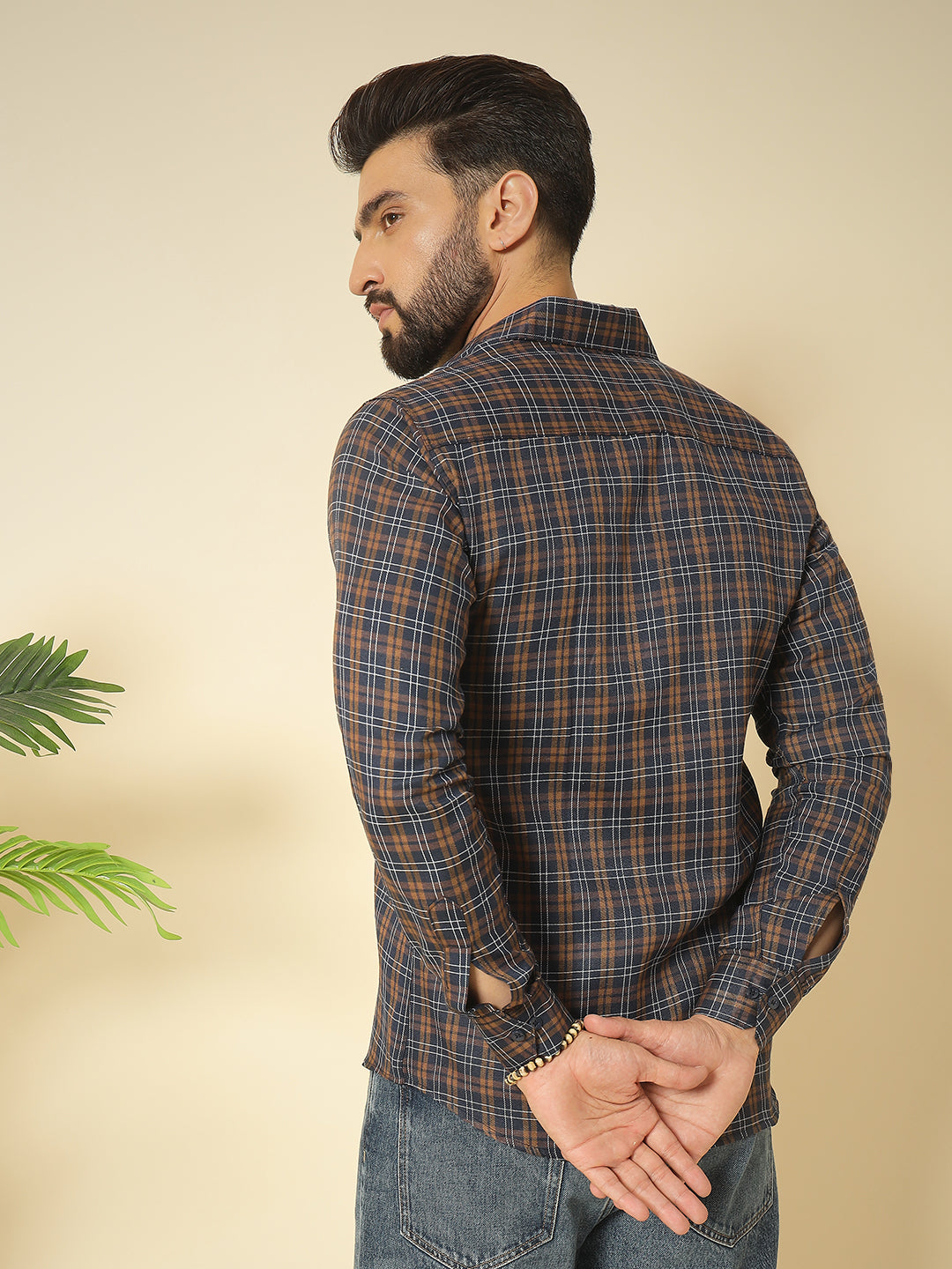 BROWN CHECK SHIRT