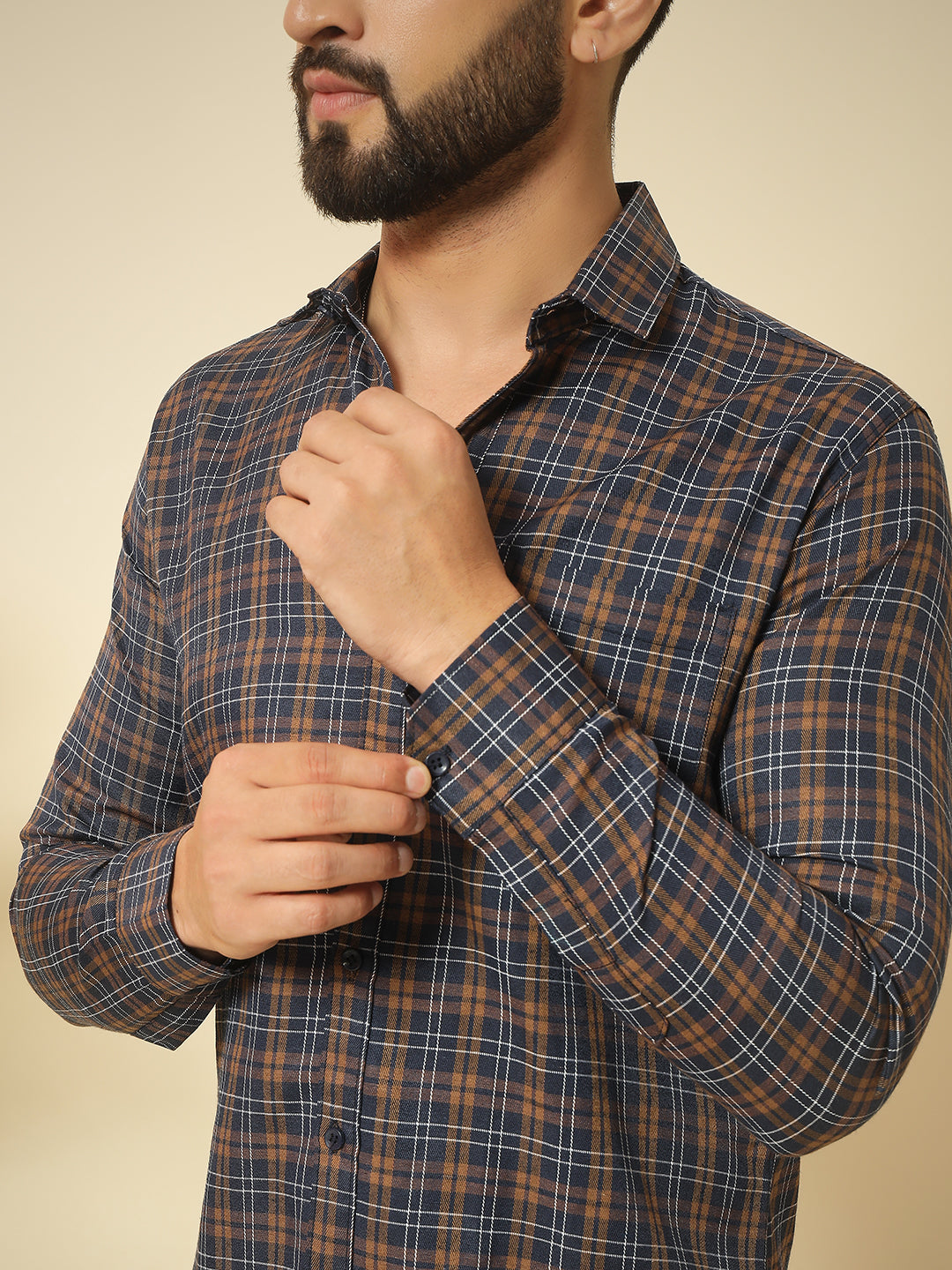 BROWN CHECK SHIRT