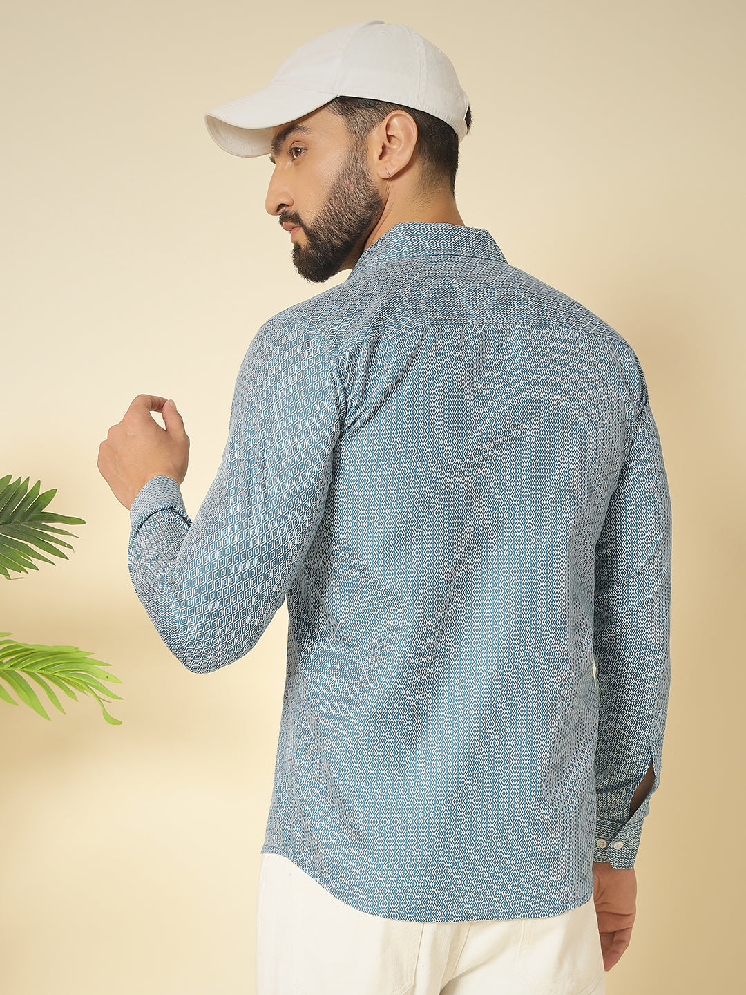 E09 BLUE PRINTED SHIRT