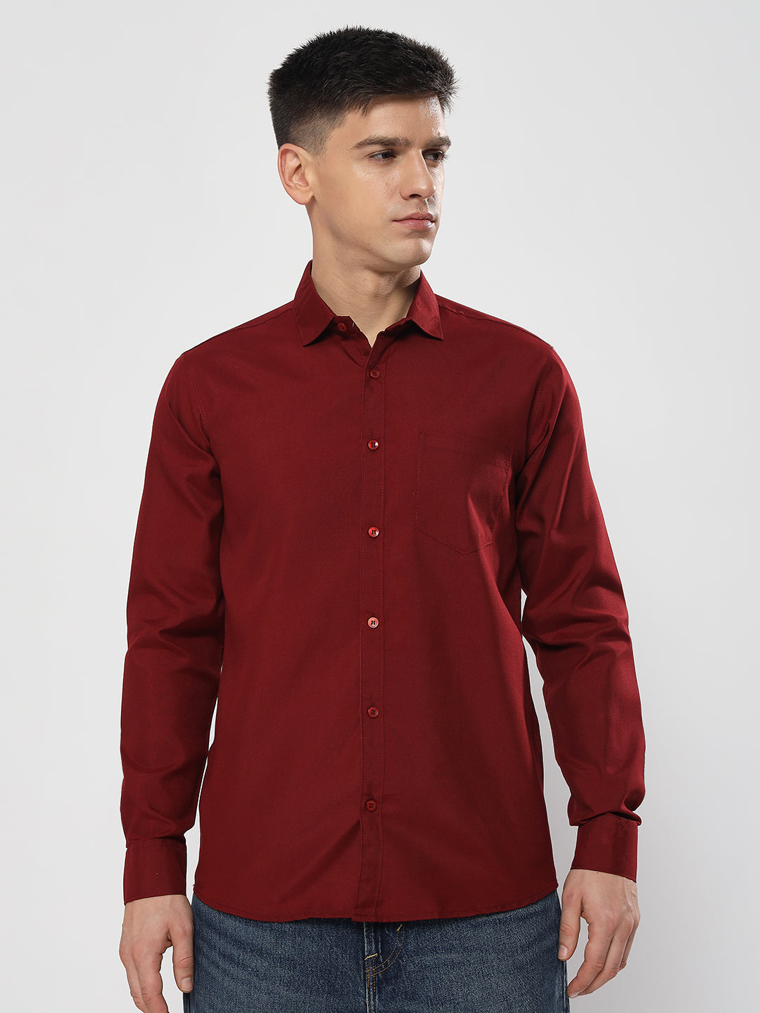 PLAIN MAROON SHIRT