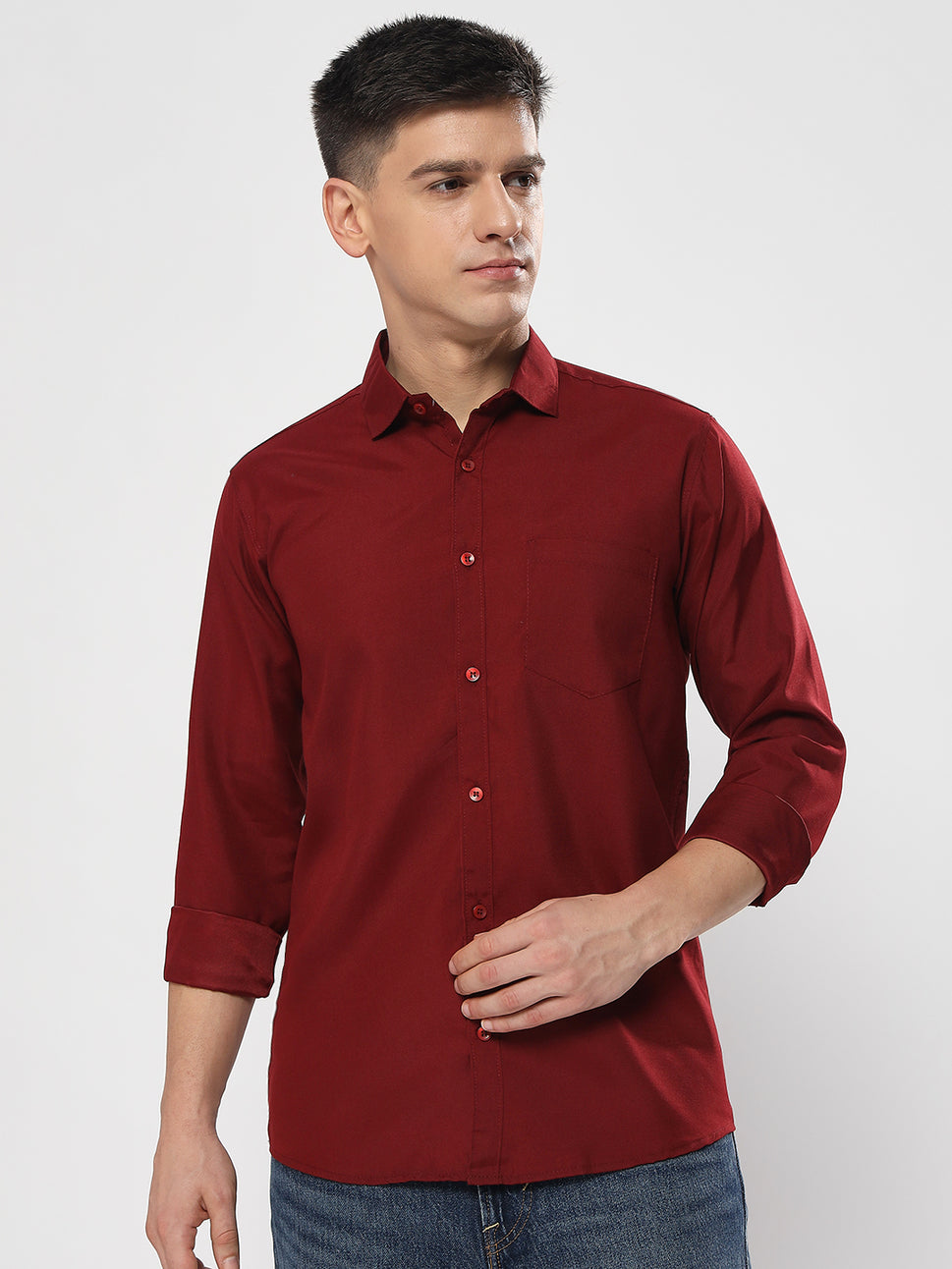 PLAIN MAROON SHIRT