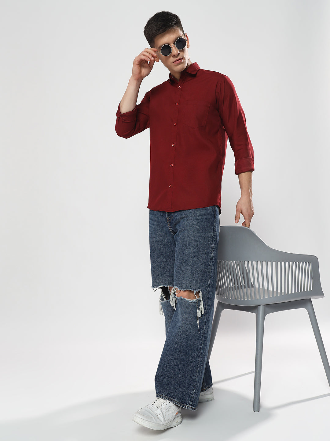 PLAIN MAROON SHIRT