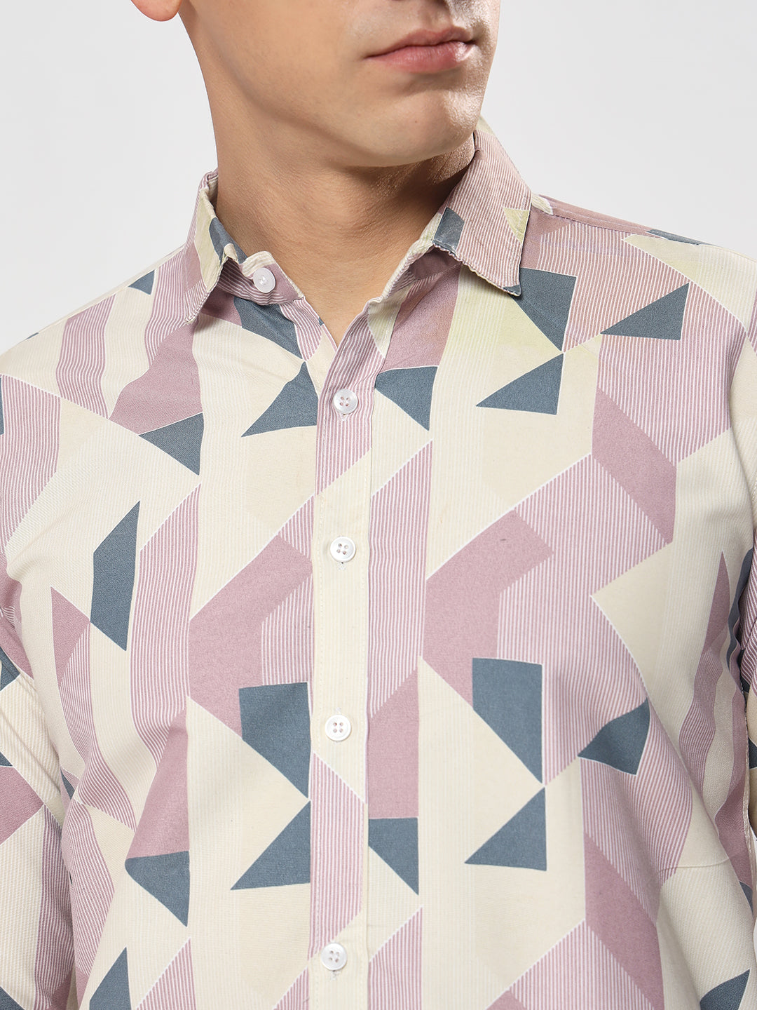 PRINTED PARTY BLUE SHIRT