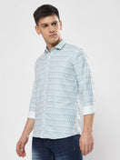 Switch SEMI FORMAL LIGHT BLUE PRINTED SHIRT 2 image