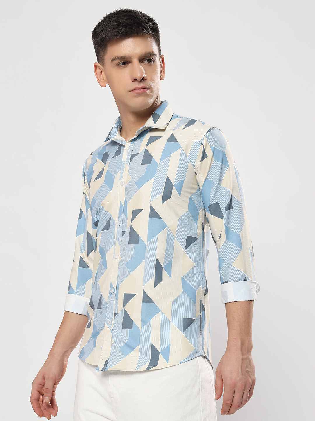 BLUE PRINTED SHIRT- C02