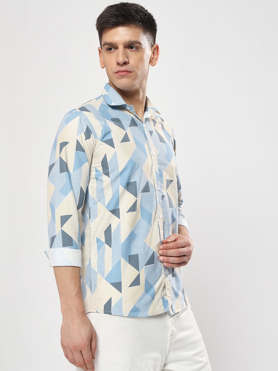 BLUE PRINTED SHIRT- C02