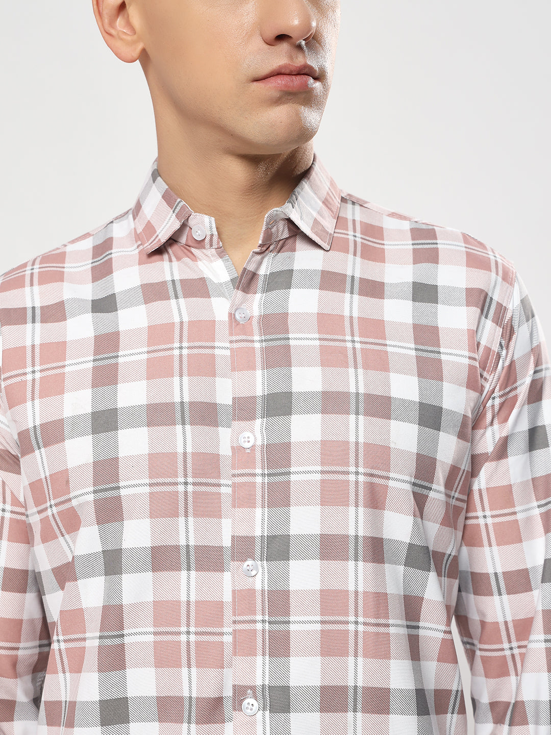 ORANGE SQ CHECK SHIRT