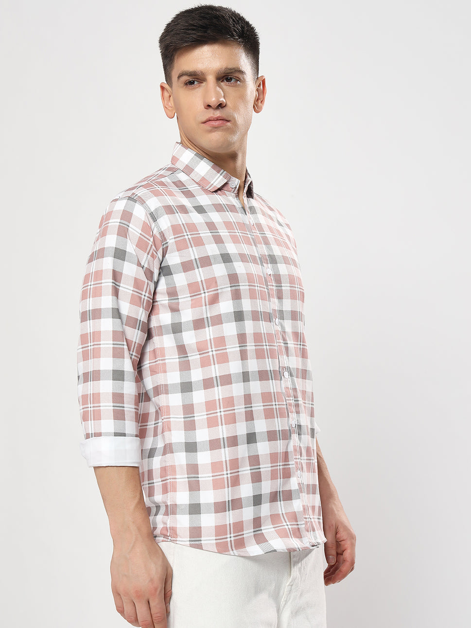 ORANGE SQ CHECK SHIRT