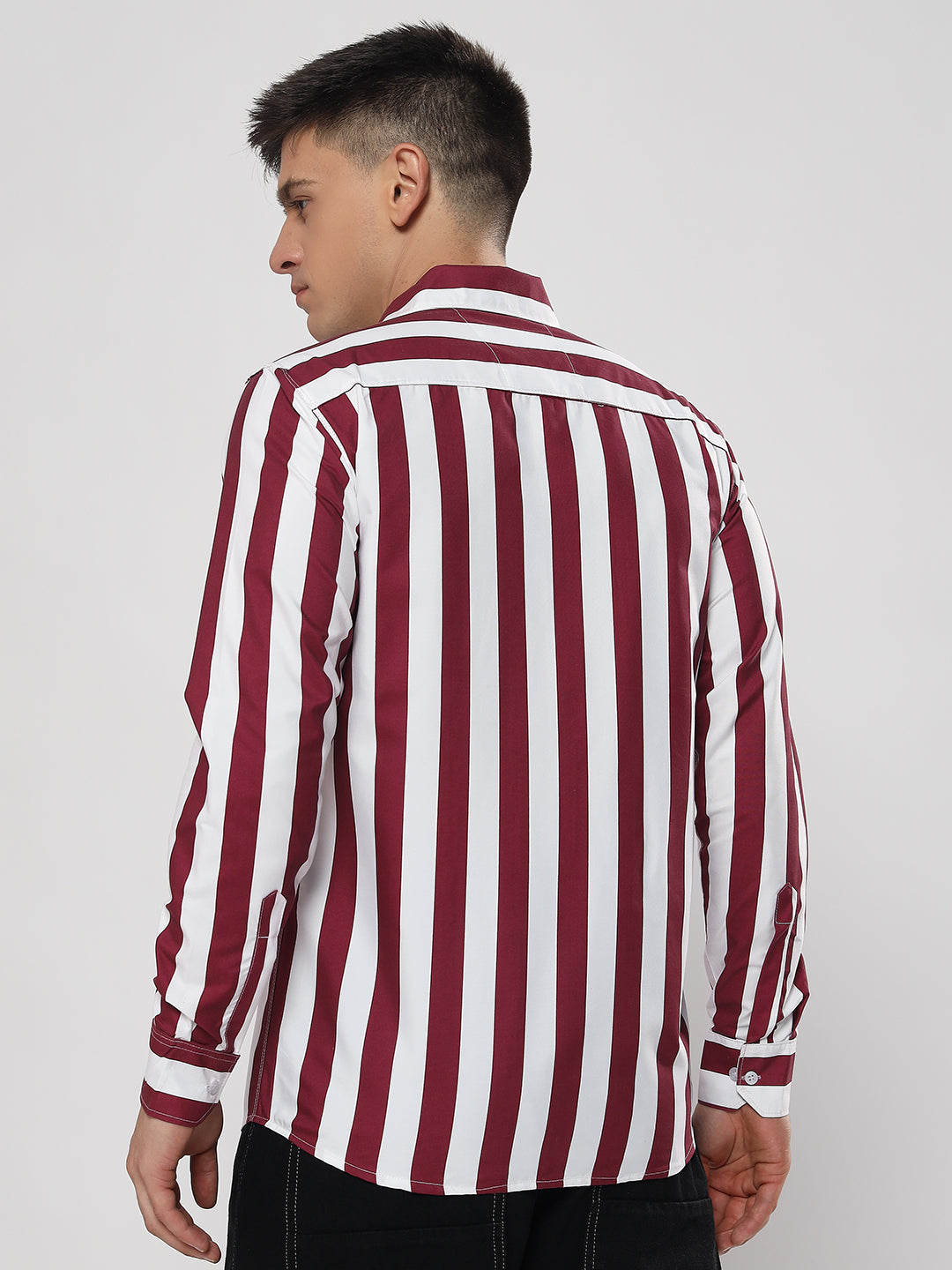 MAROON PATTA SHIRT