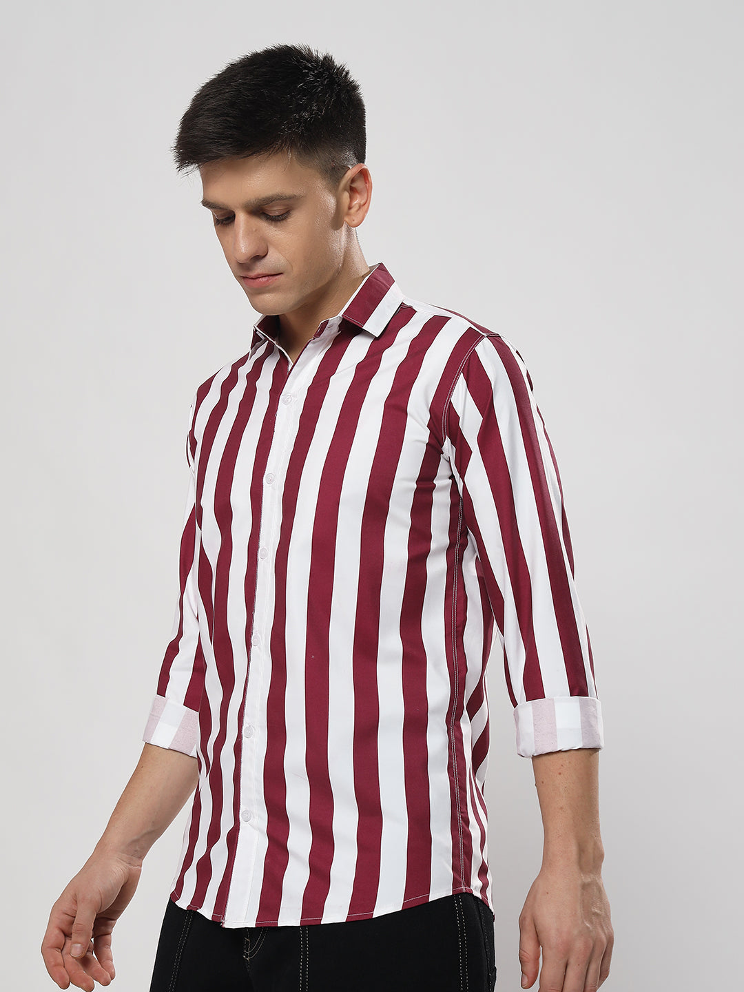 MAROON PATTA SHIRT