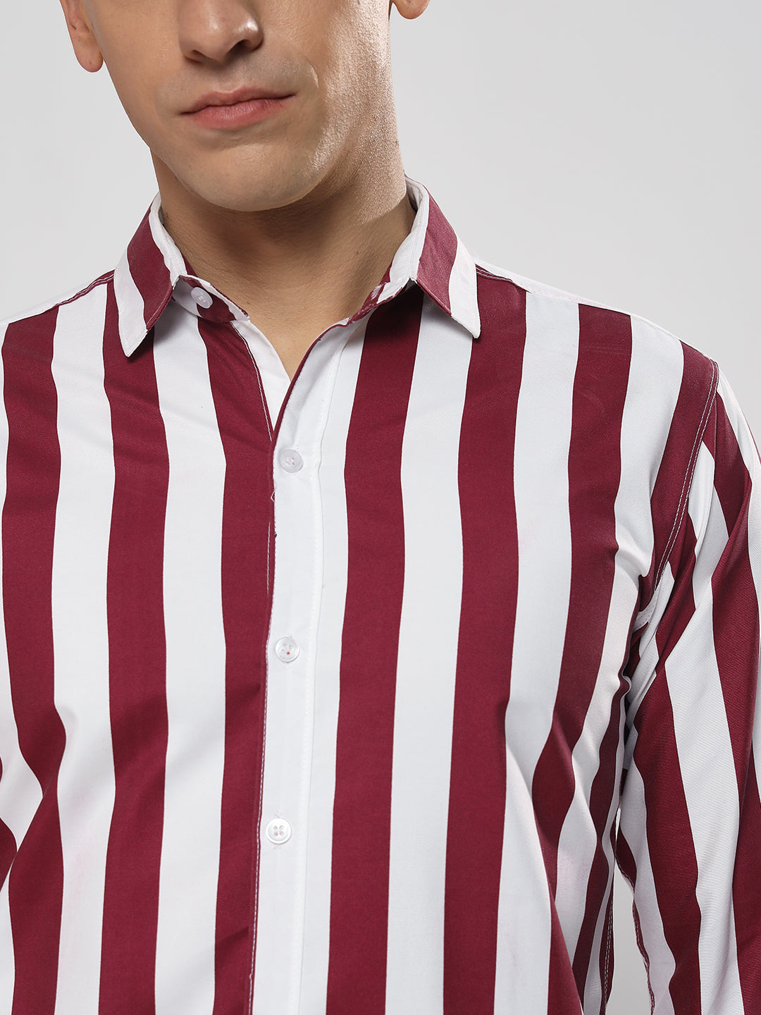 MAROON PATTA SHIRT