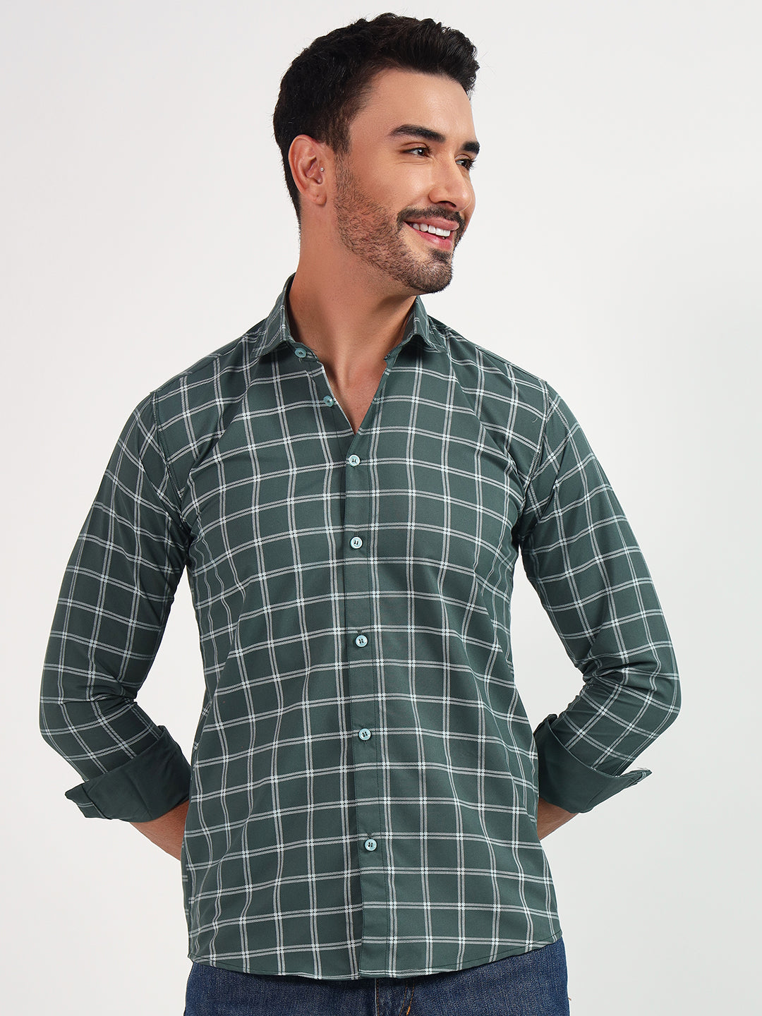 DARK-G SMALL CHECK SHIRT