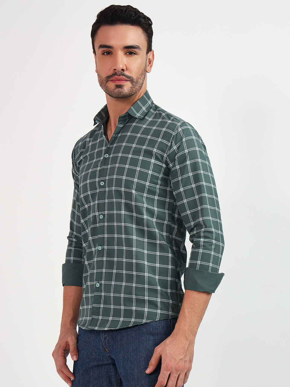 DARK-G SMALL CHECK SHIRT