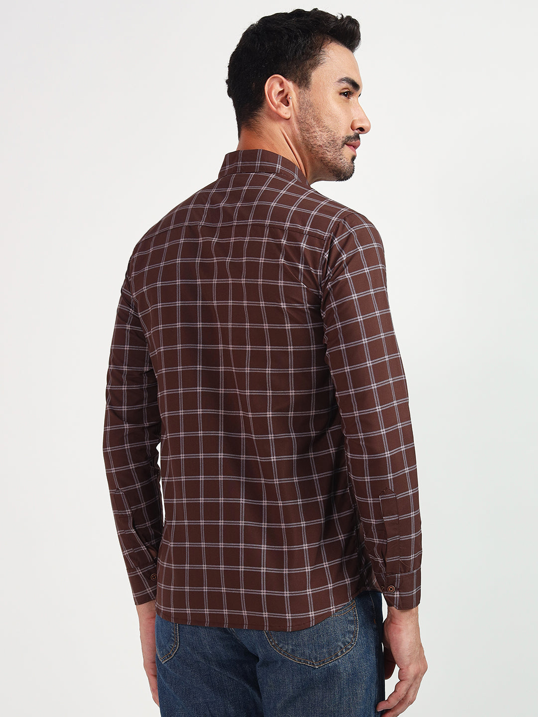 DARK-B SMALL CHECK SHIRT