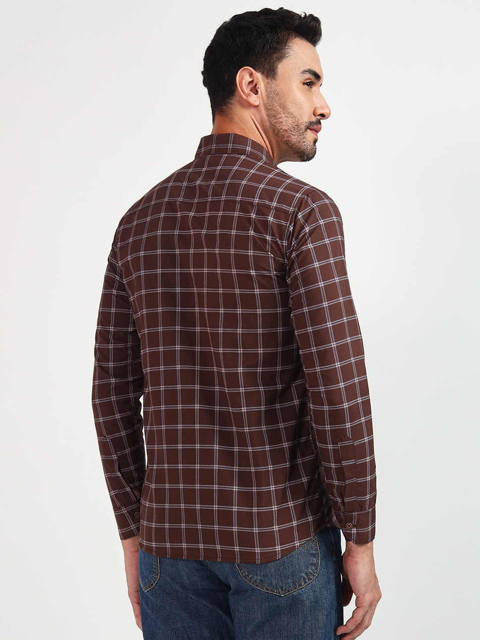 DARK-B SMALL CHECK SHIRT