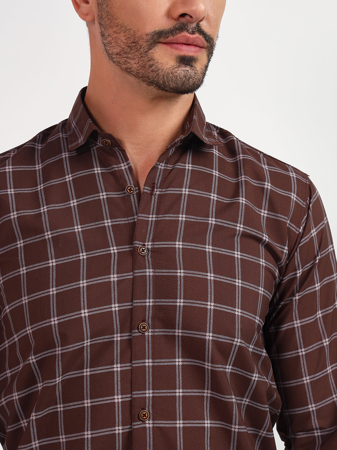 DARK-B SMALL CHECK SHIRT