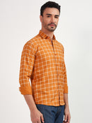 Switch DARK-ORANGE SMALL CHECK SHIRT 3 image