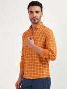 Switch DARK-ORANGE SMALL CHECK SHIRT 4 image