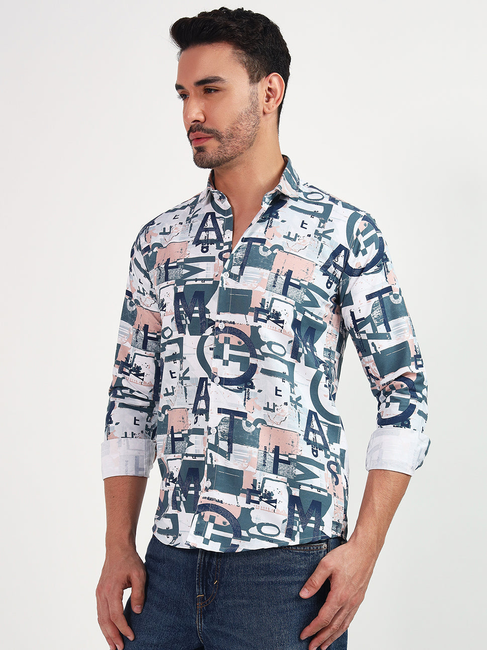 PRIENTED CASUAL MULTI-COLOR SHIRT