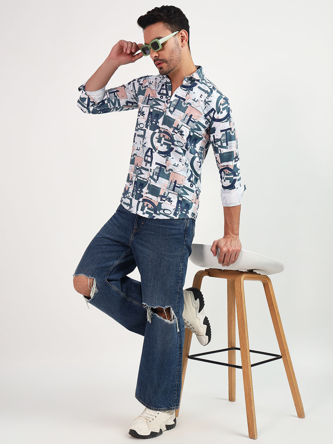 PRIENTED CASUAL MULTI-COLOR SHIRT