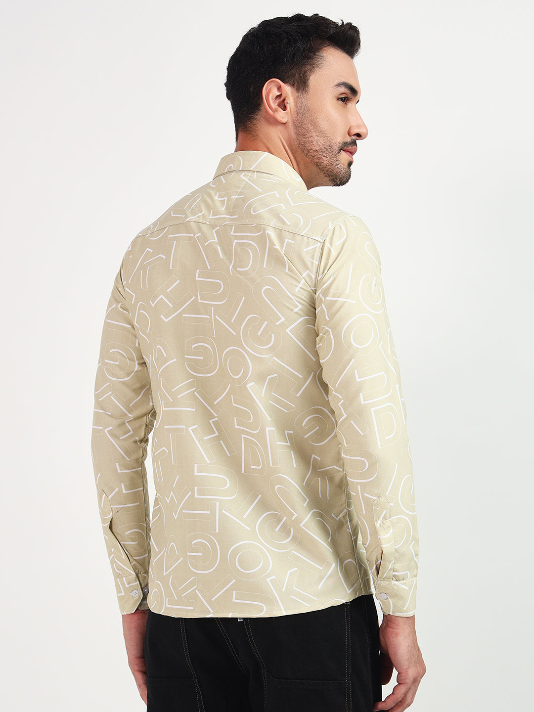 BEIGE COLOR PRINTED SHIRT