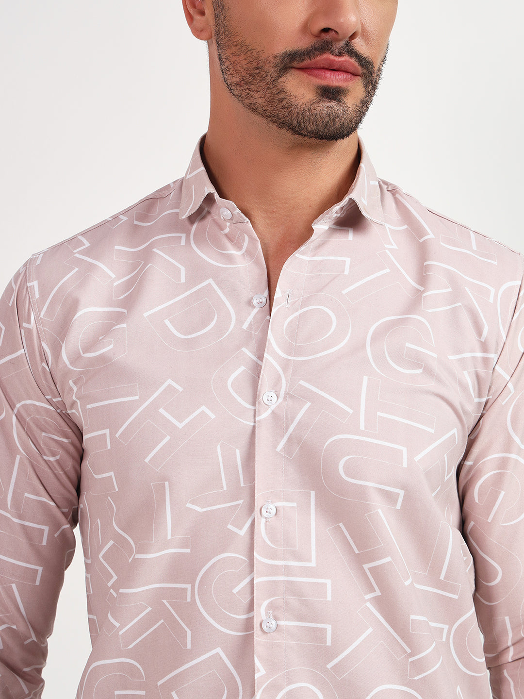 LIGHT PINK PRINTED SHIRT