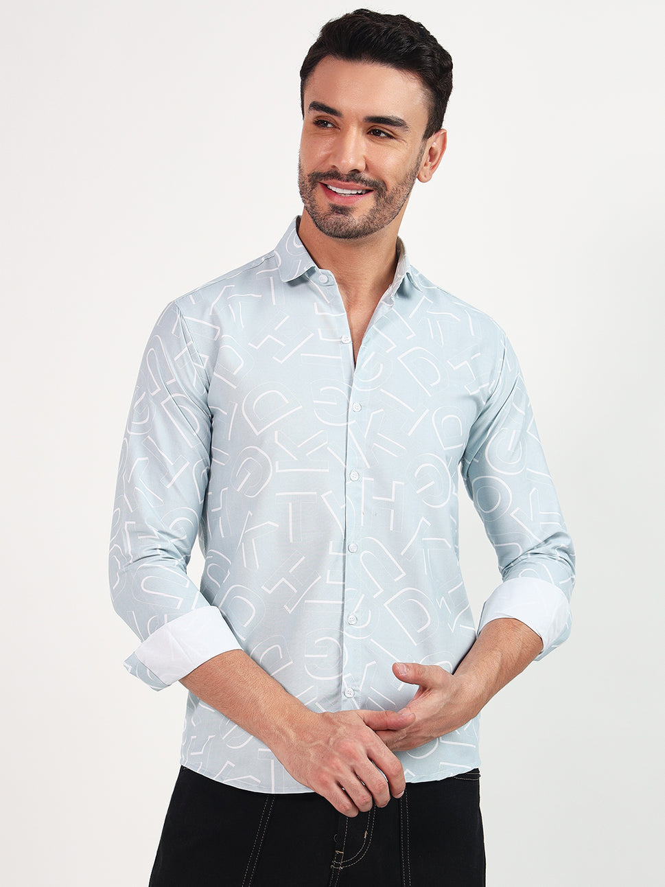 SKYBLUE PRINTED SHIRT