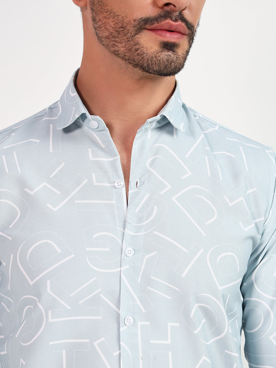 SKYBLUE PRINTED SHIRT