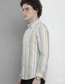 Switch Men’s Stylish Full-Sleeve Striped Casual Shirt 2 image